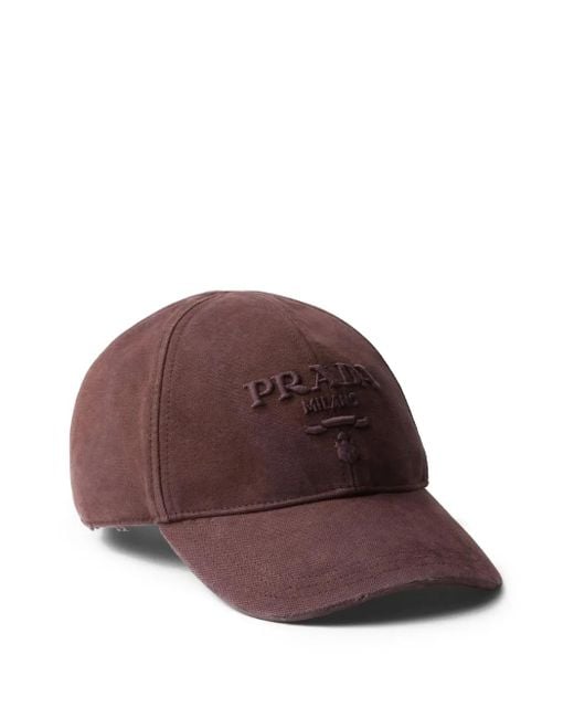 Prada Brown Canvas Baseball Cap