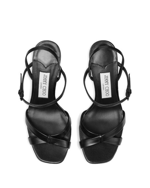 Jimmy Choo レディース ブラック Elsy ブロックヒール サンダル【公式