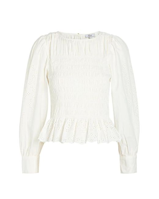 Rails White Tabi Broderie-Anglaise Top