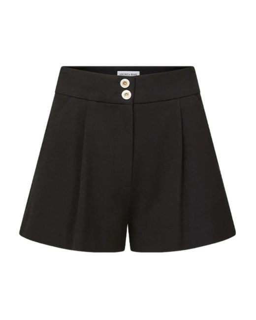 Veronica Beard Devina Geplooide Shorts in het Black