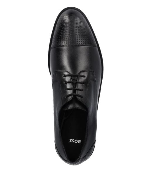 Boss Black Colby Perforated-Cap Derby Shoes for men