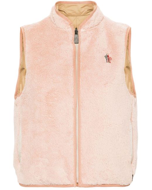 3 MONCLER GRENOBLE Pink Reversible Fleece Gilet