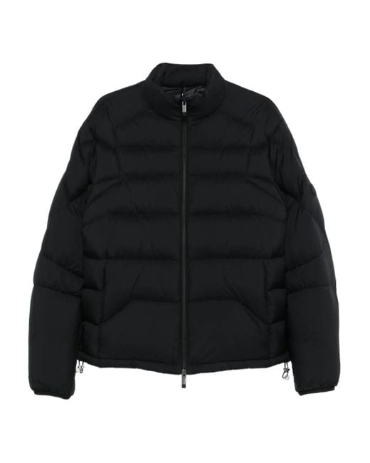 Moncler Black Quilted Zip-Up Jacket for men