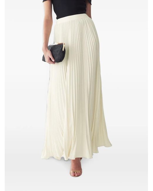 Willa White Amur Pleated Maxi Skirt