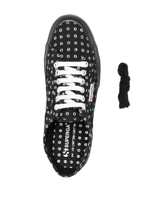 10 Corso Como Black X Superga Logo-Print Sneakers