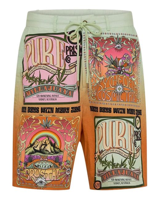 Camilla Green Lets Chase Rainbows Bermuda Shorts for men