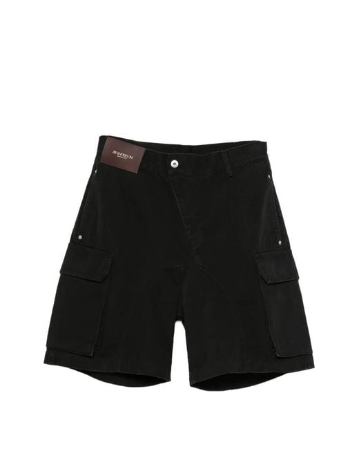 J.W. Anderson Black Cargo-Pocket Shorts for men