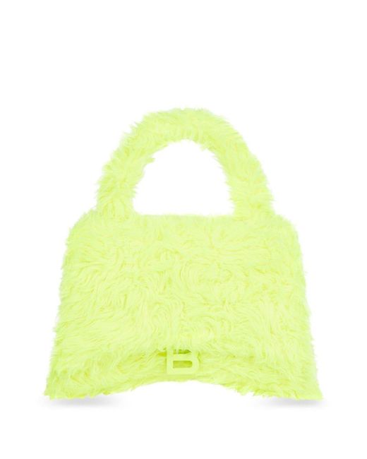 fluffy hourglass top handle bag