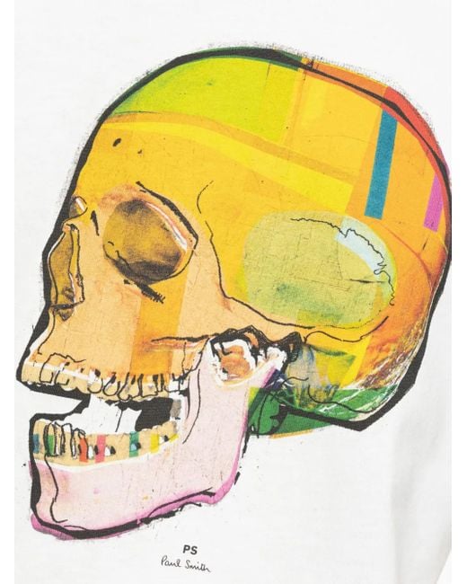 Paul Smith White Skull T-Shirt for men