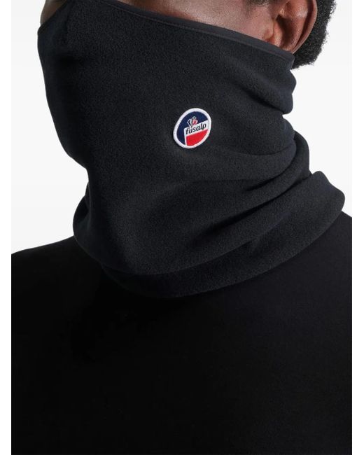 Braga de cuello de vellón con logo bordado Fusalp de color Black