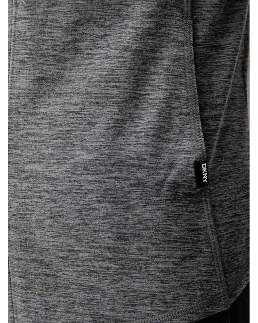 DKNY Gray Zip-Up Drawstring Hoodie