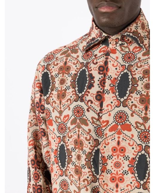 Amir Slama Multicolor Graphic-Print Long-Sleeved Shirt