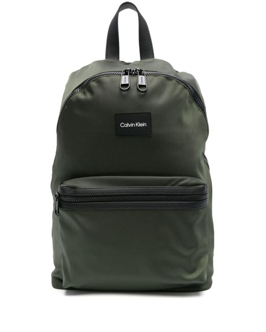 Calvin Klein Black Logo-patch Laptop Backpack for men