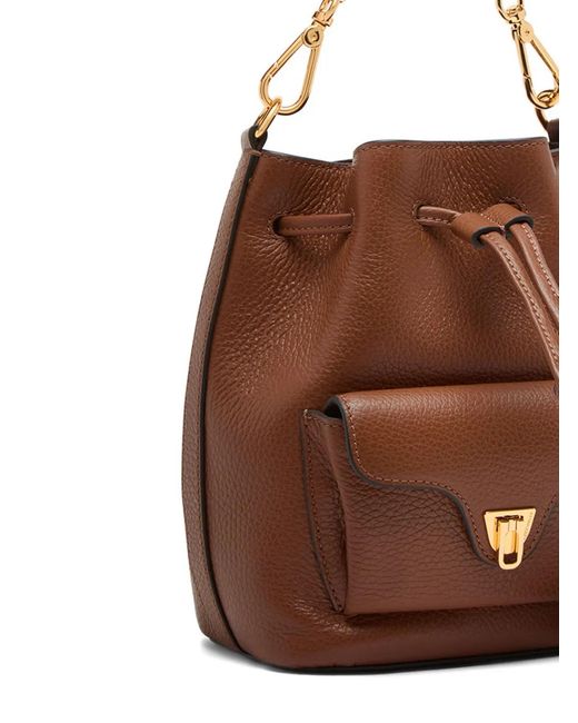 Coccinelle Brown Beat Generatio Bucket Bag