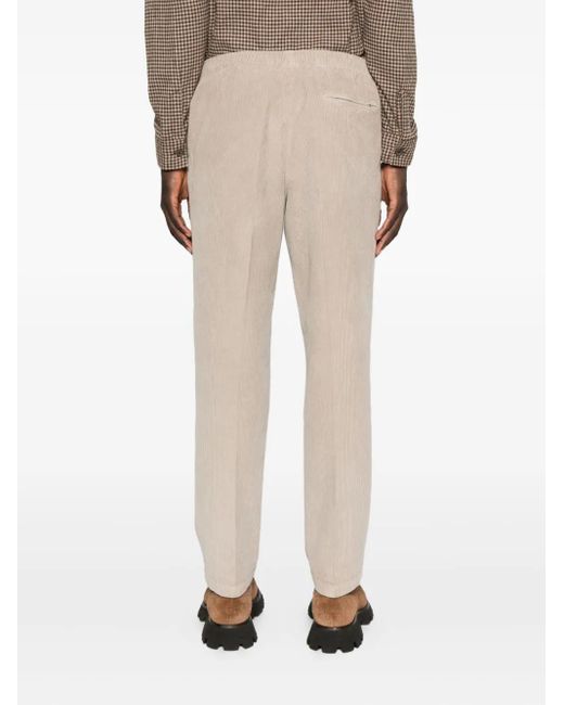 Cellar Door White Drawstring-Waist Corduroy Trousers for men