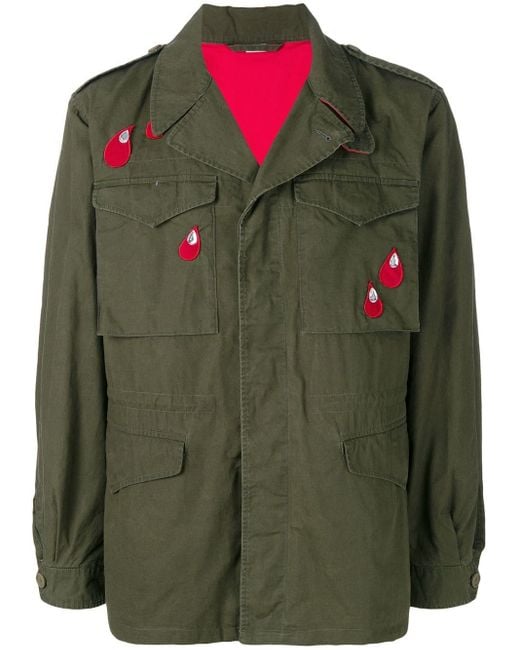 Gucci Military Fake Logo Jacket in Green for Men Lyst Canada