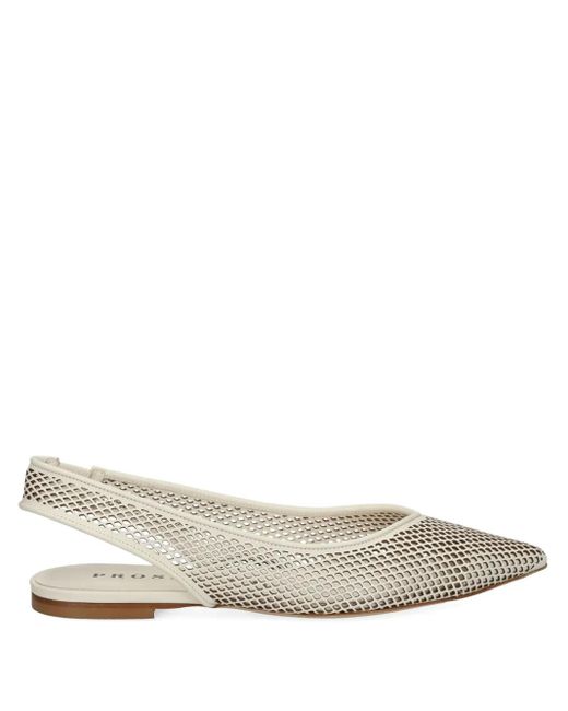 Zapatos de tacón de malla con tira trasera PROSPERINE® de color White