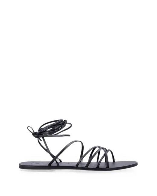 Manebí White Multi-Strap Tie-Fastening Sandals