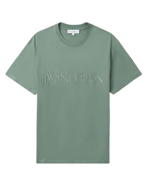 Camiseta con logo bordado J.W. Anderson de color Green