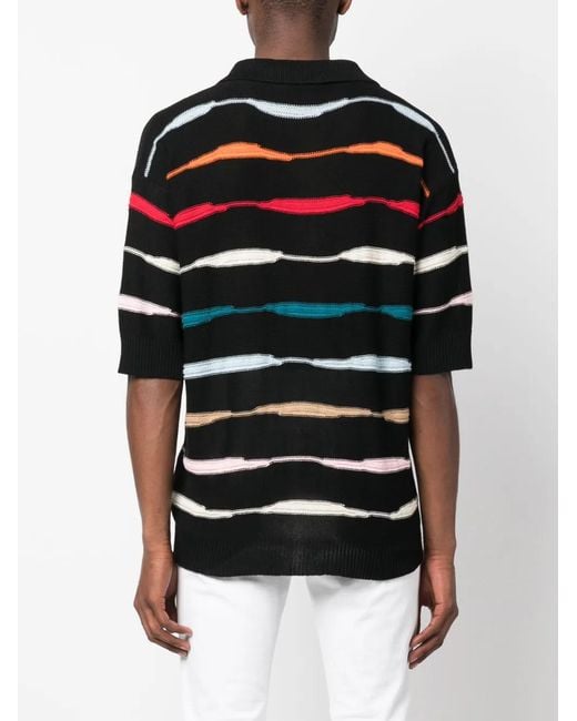 Barrow Black Knitted Polo Shirt
