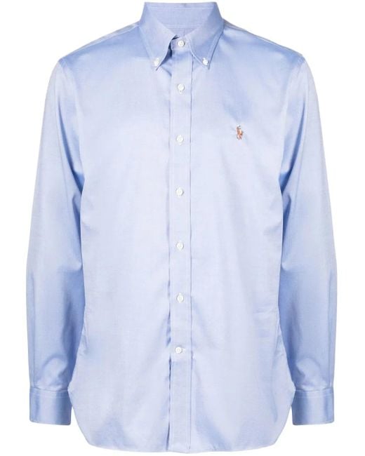 Polo Ralph Lauren Blue Dress Shirt Long Sleeve Clothing for men