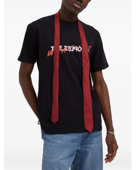 The Kooples Red Logo-Print T-Shirt for men
