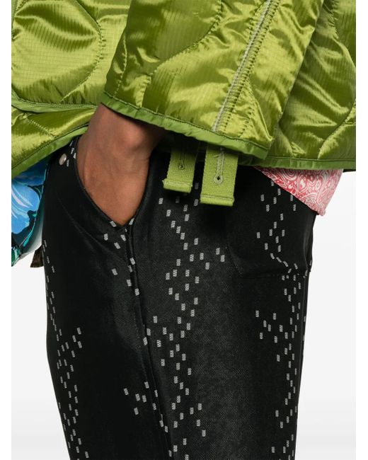 Needles Jacquard-Hose Mit Eckigen Punkten in Black für Herren