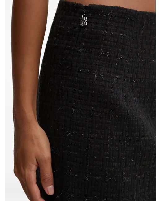 Falda midi con aplique del logo HUGO de color Black