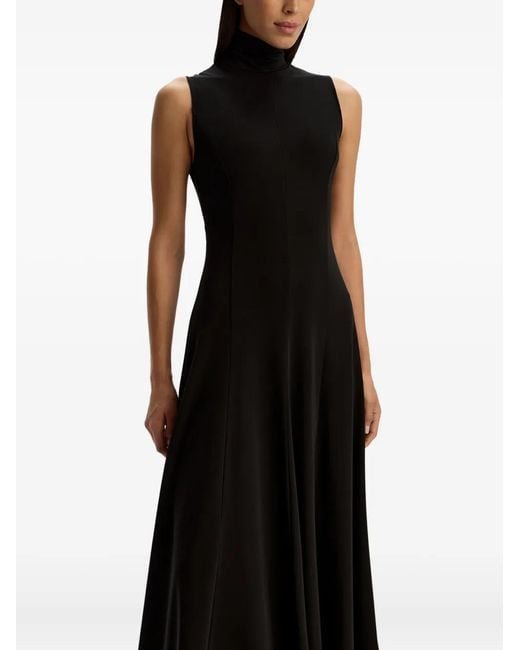 12 STOREEZ Black Turtleneck Maxi Dress