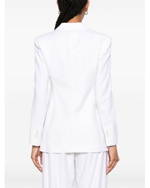 Theory White Slim Jacket In Sleek Flannel