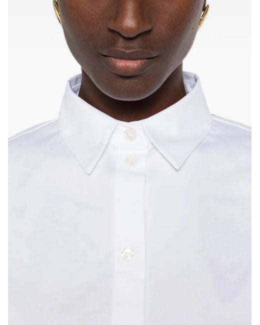 Max Mara White Fiacre Long-Sleeve Button-Up Shirt