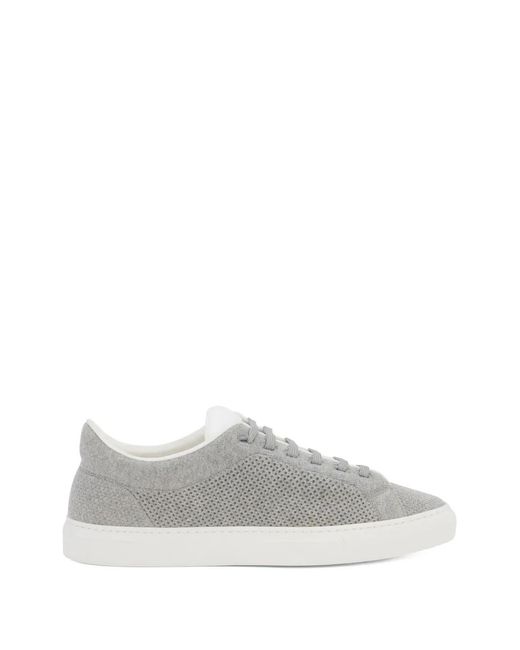 Moorer White Boldini Perforated Sneakers for men