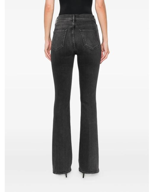 Mother Gray Flared Jeans With Vintage Appeal And Flattering Fit