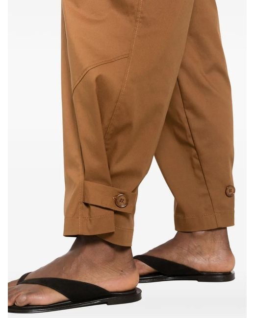 Carla G Brown Buttoned-Cuff Trousers
