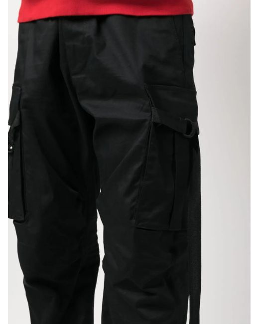 DSquared² Black Straight-Leg Cotton Cargo Trousers for men