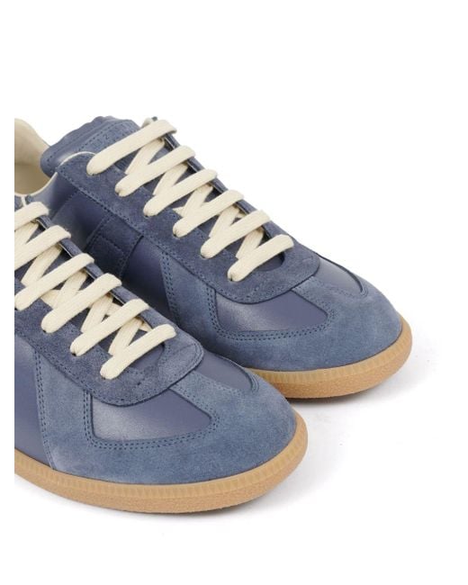 Maison Margiela Blue Replica Leather Sneakers for men