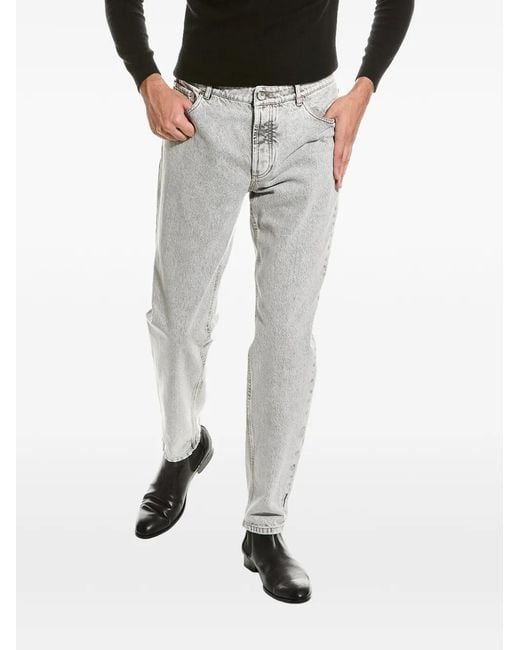 Brunello Cucinelli Black Acid-Wash Five-Pocket Jeans for men