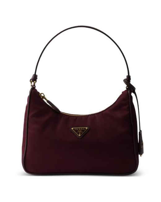 Prada Purple Re-Edition 2005 Re-Nylon And Saffiano Mini Bag