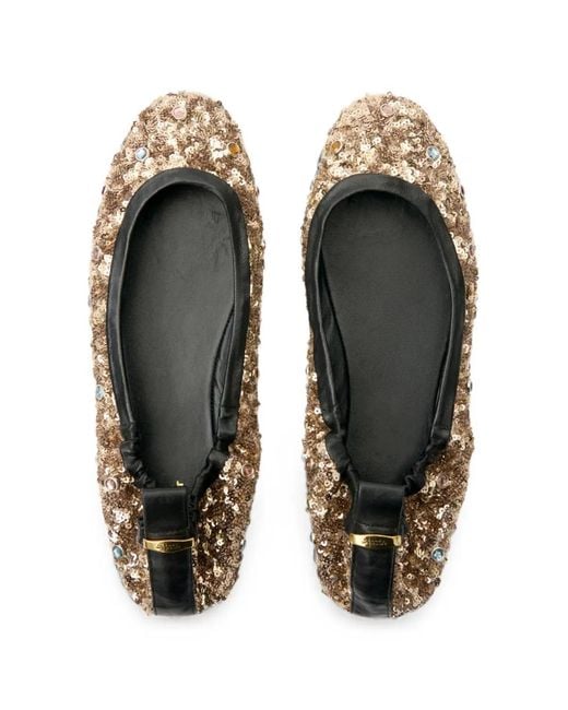 Isabel Marant White Belna Sequin-Embellished Ballet Flats