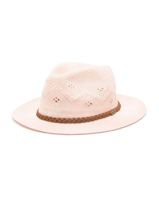 Barbour Pink Flowerdale Trilby Summer Hat Accessories
