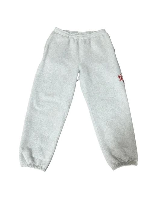 Greedy Unit White Graffiti Track Pants for men