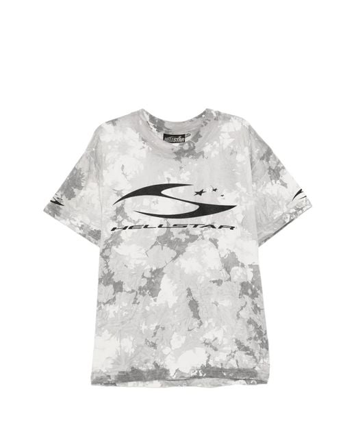 HELLSTAR Gray Graphic Print T-Shirt for men