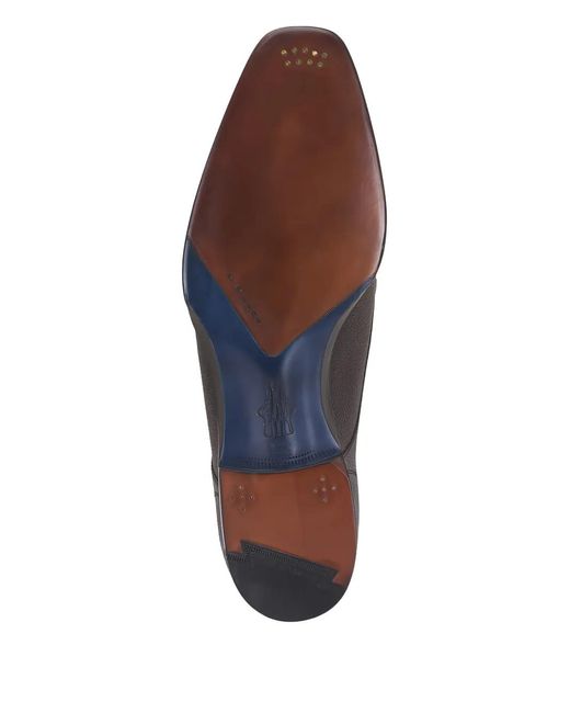 Di Bianco Brown Cardano Grained Lace-Up Derby Shoes for men