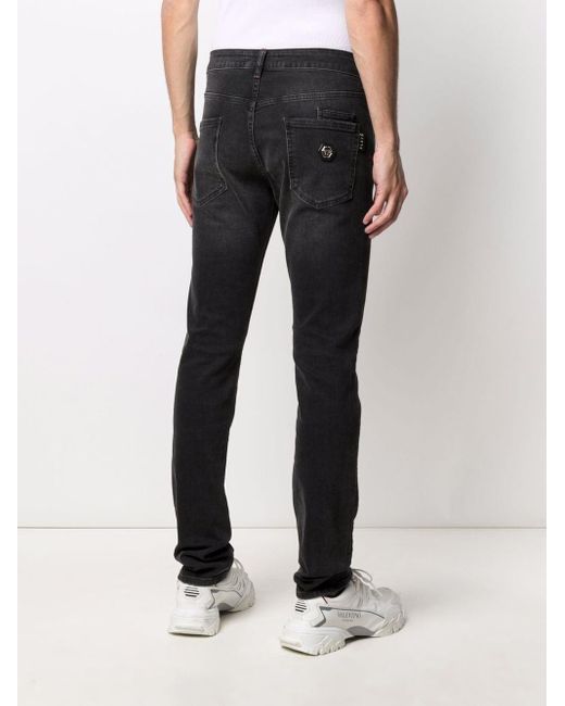 Philipp Plein デニム Institutional ローライズ スリムジーンズ カラー ブラック メンズ Lyst