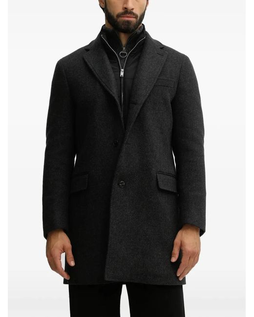 Abrigo Con Botones Hackett de hombre de color Black