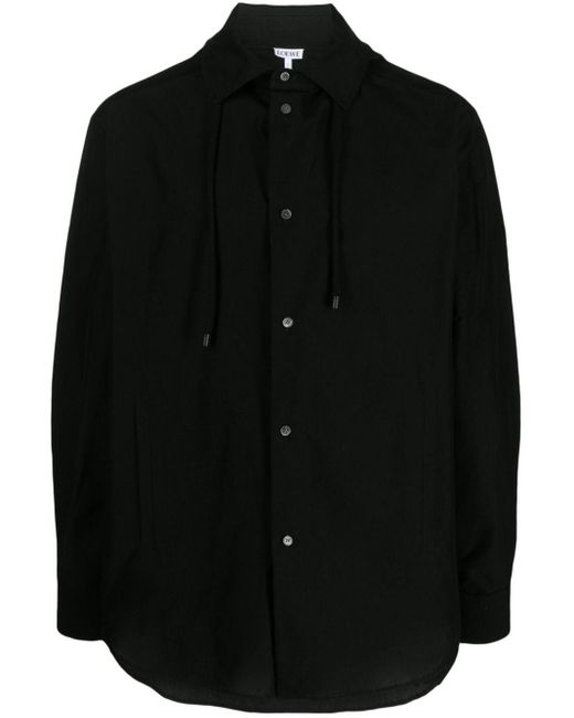 Camicia Anagram jacquard di Loewe in Black da Uomo