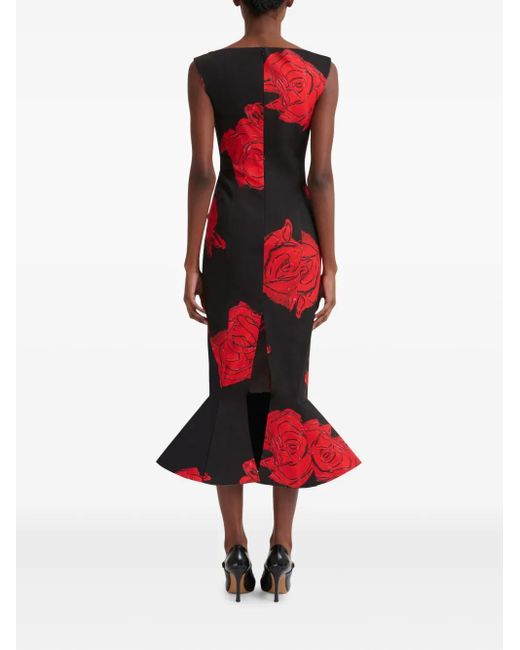 Marni Red Floral Print Dress,