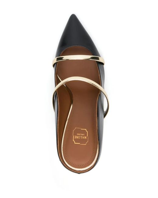 Malone Souliers Black Maureen 85 Leather Stiletto Mules