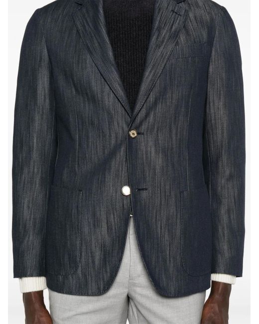 Lardini Blue Denim Blazer for men