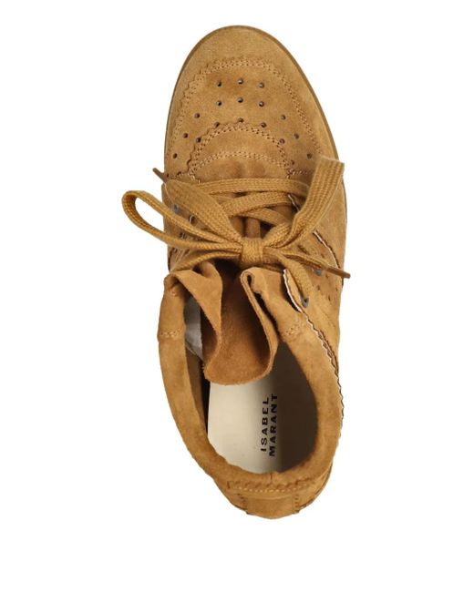 Isabel Marant Brown Perforated Wedge Ankle Boots